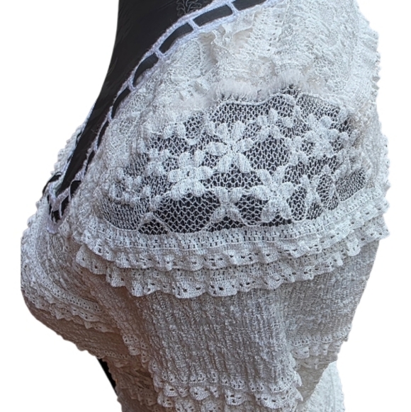 Altar’d State Ivory Lace Long Sleeve Dress XS - Picture 11 of 12